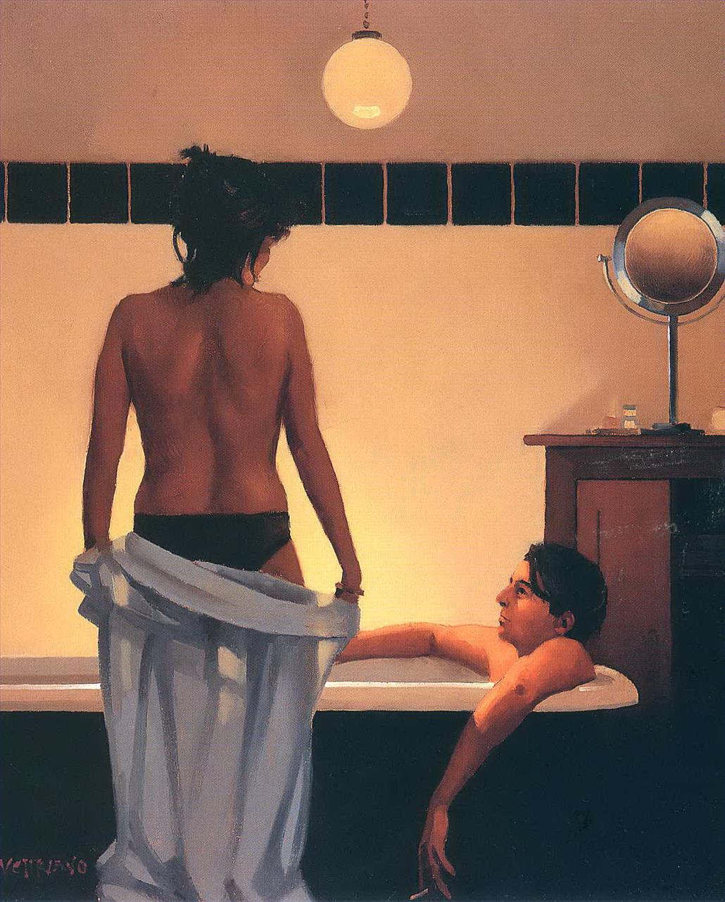 bain ensemble Contemporain Jack Vettriano Peintures à l'huile